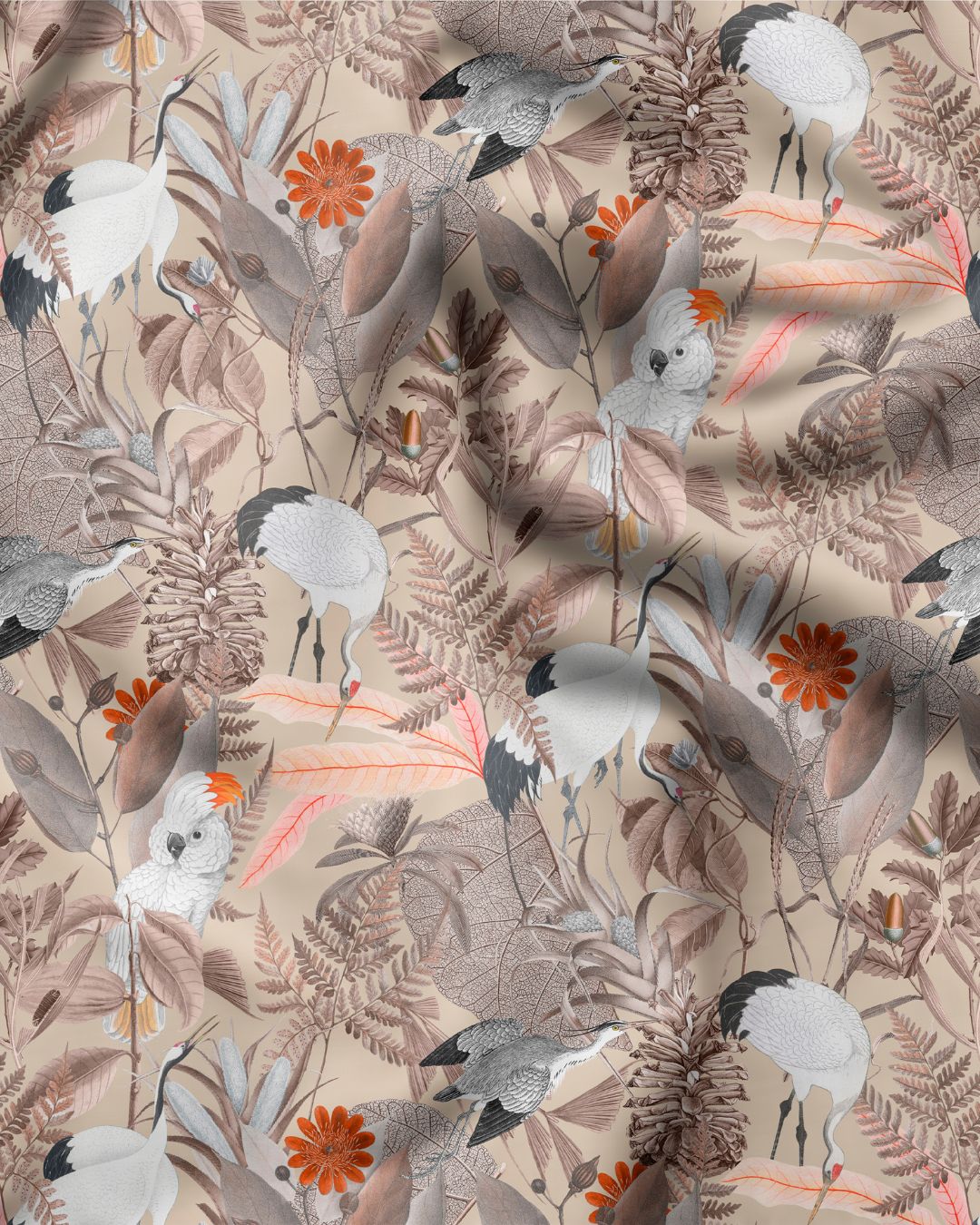 Tissu d'ameublement Oiseaux d’Automne