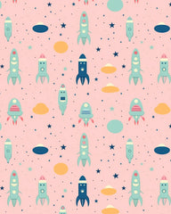 Rideau chambre enfant Mission Cosmos