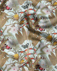 Tissu d'ameublement Jardin des Serpents Rouges