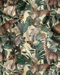 Tissu d'ameublement Savane Verte