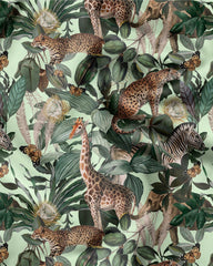 Tissu d'ameublement Savane Verte