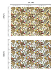 Tissu d'ameublement Jardin des Serpents Rouges